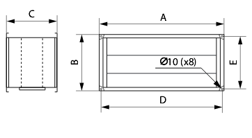Прямоугольный корпус фильтра схема